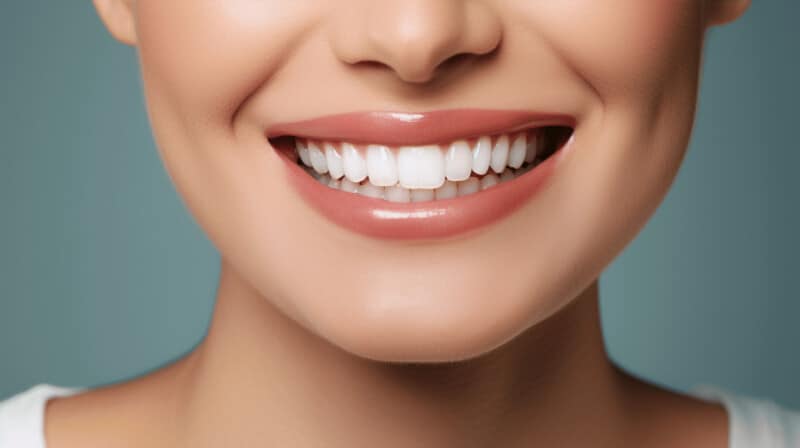 emphasizing oral health smiling woman